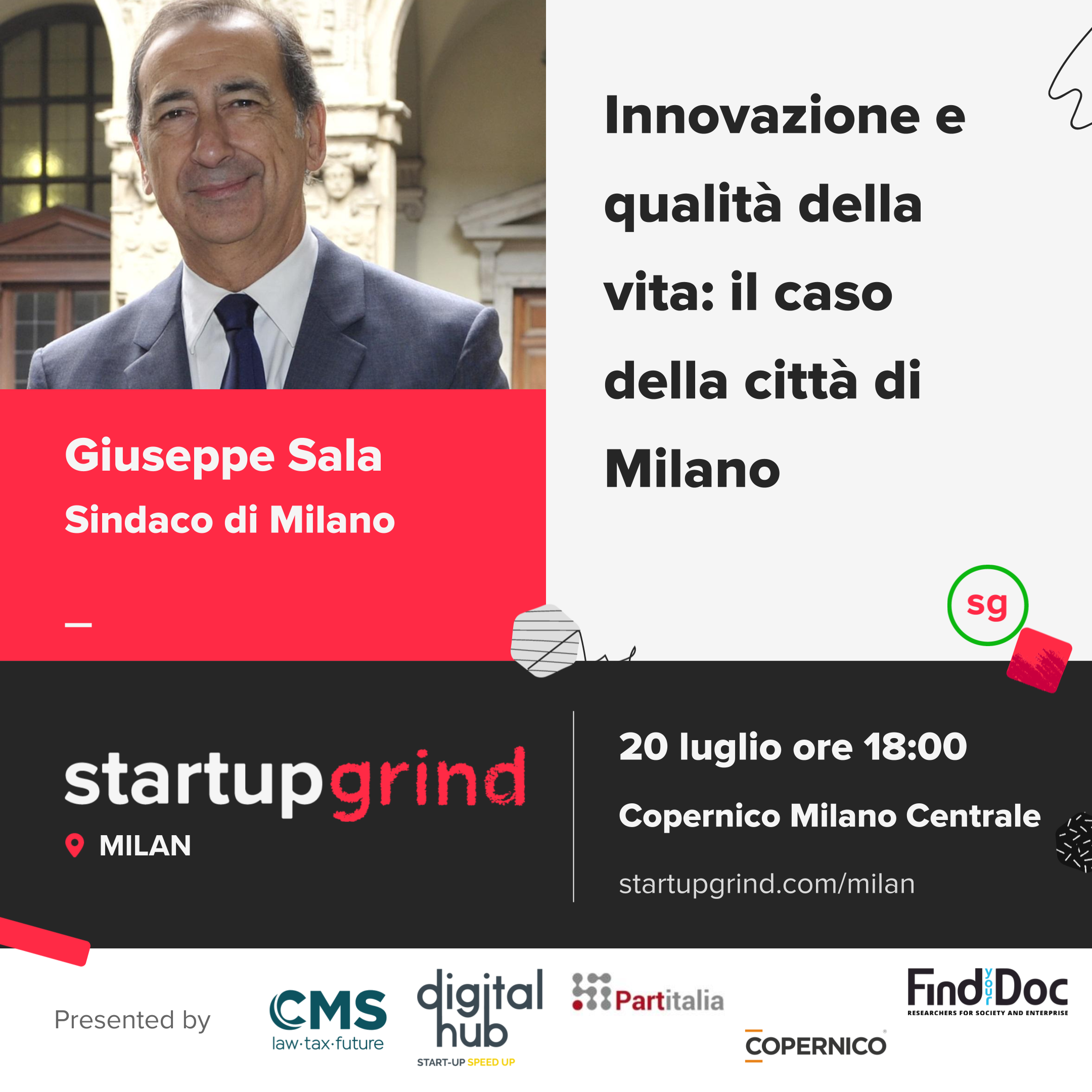 Startup Grind Milano ospita Giuseppe Sala